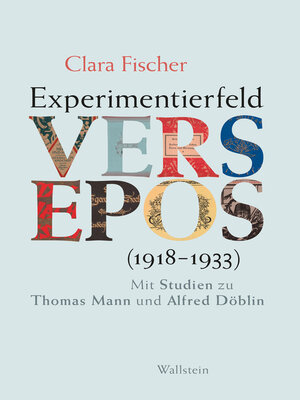 cover image of Experimentierfeld Versepos (1918-1933)